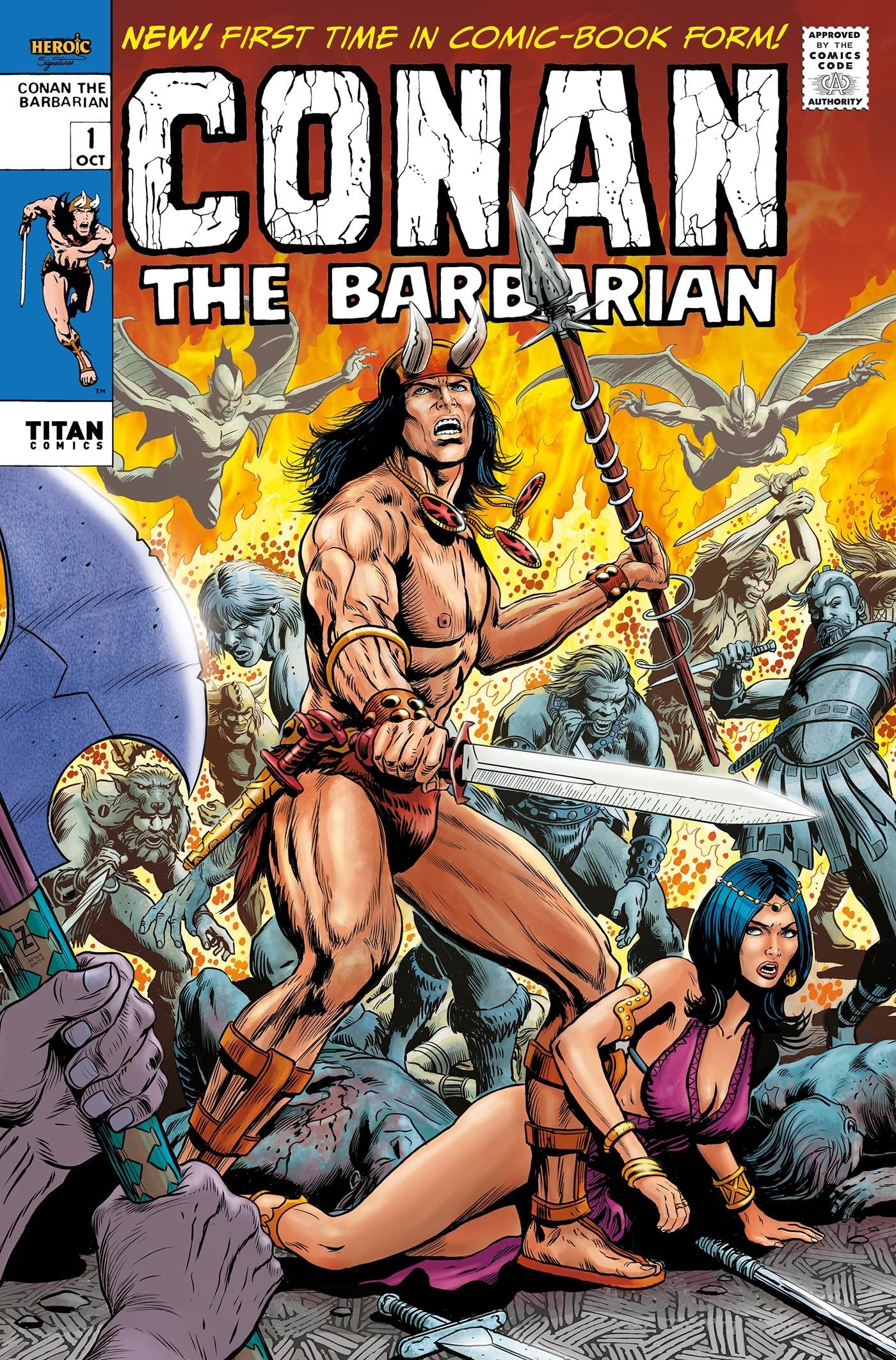 CONAN BARBARIAN #1 CVR D ZIRCHER RETRO VARIANT 2023 Conan TITAN COMICS   