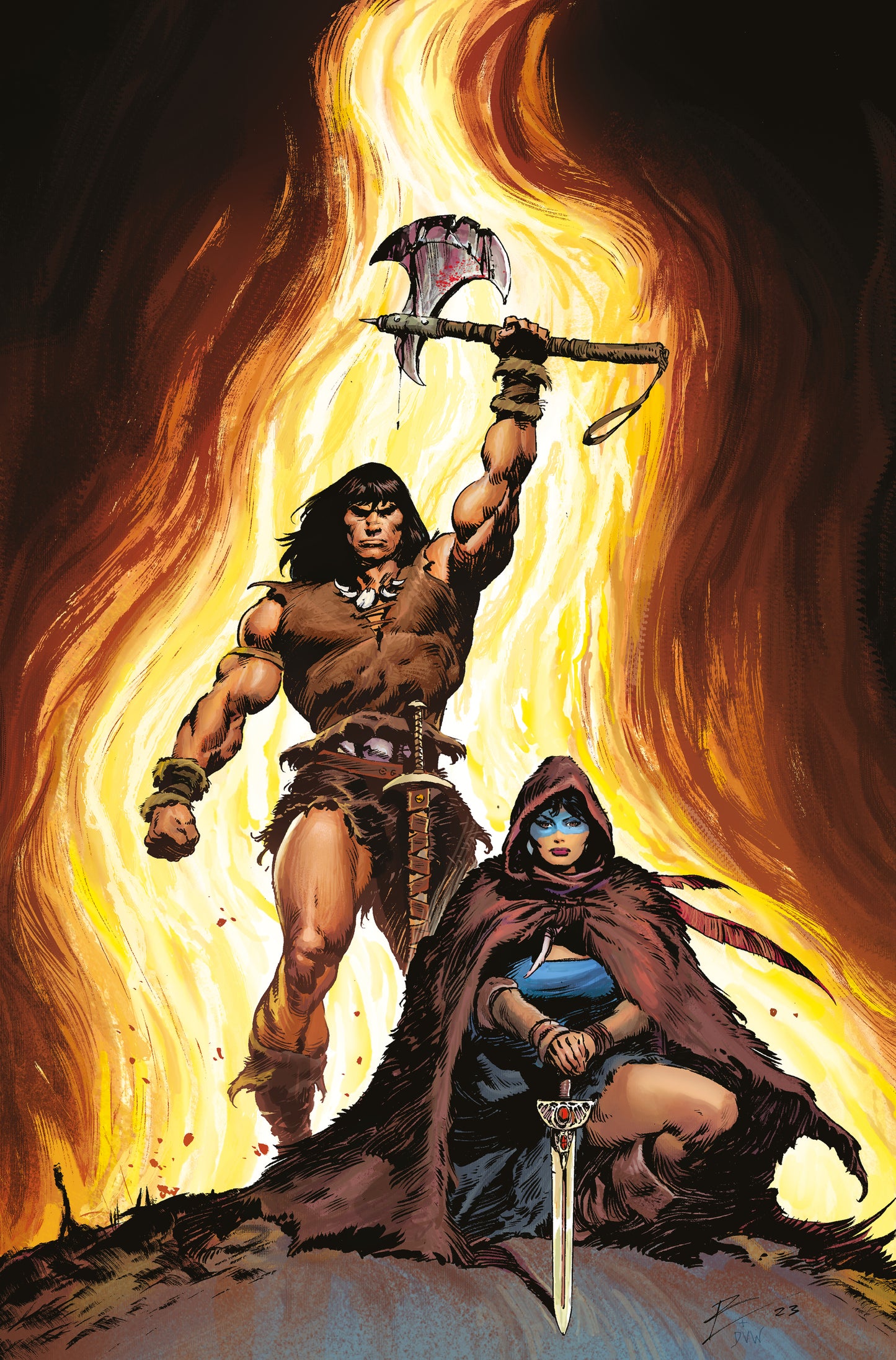 CONAN BARBARIAN #2 CVR F TORRE FOIL VIRGIN (MR) 2023 Conan TITAN COMICS   