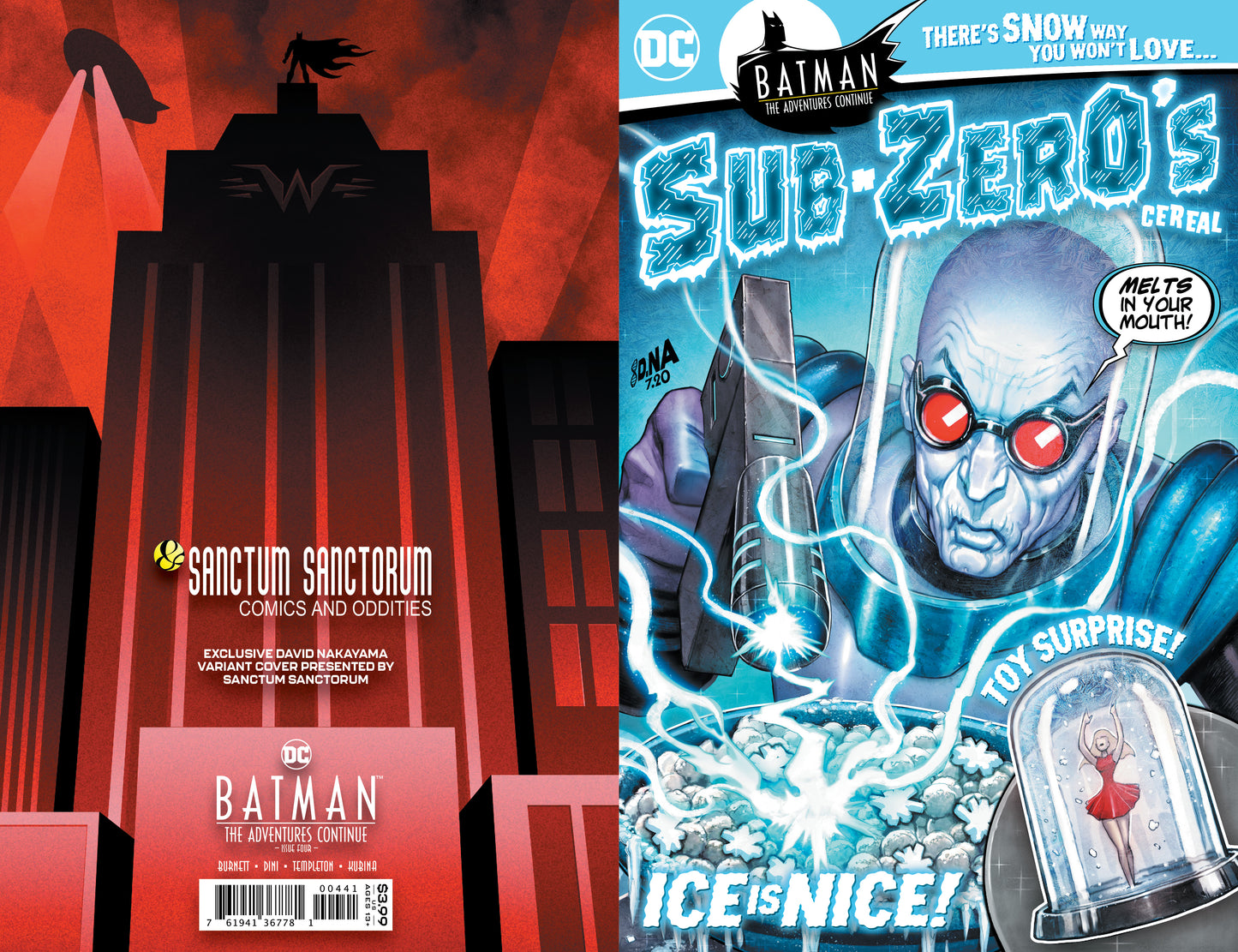 BATMAN THE ADVENTURES CONTINUE #4 SSCO Sub-Zeros Mr Freeze Cereal Box DAVID NAKAYAMA VARIANT 2020