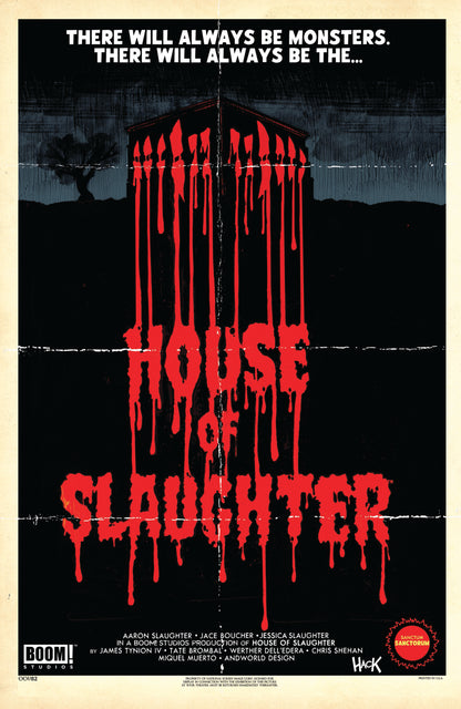 FREE HOUSE OF SLAUGHTER #1 SSCO HACK & FCBD HOS with PURCHASE OF SOMETHING IS KILLING CHILDREN DLX HC BOOK 01 SSCO EXCLUSIVE FRISON VARIANT