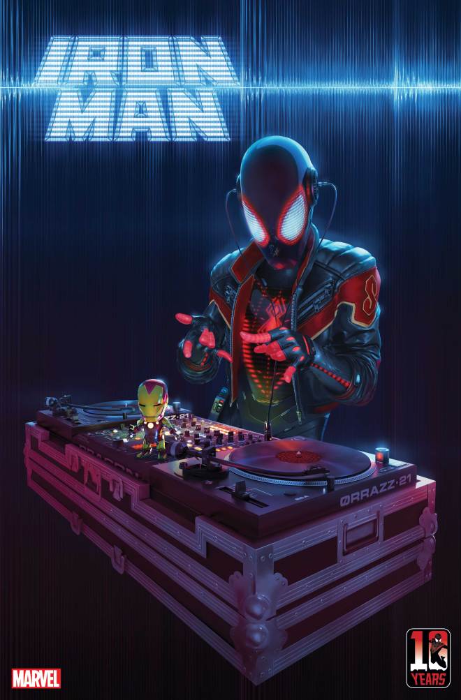 IRON MAN #12 RAHZZAH MILES MORALES 10TH ANNIVERSARY VARIANT 2021 Iron Man MARVEL COMICS