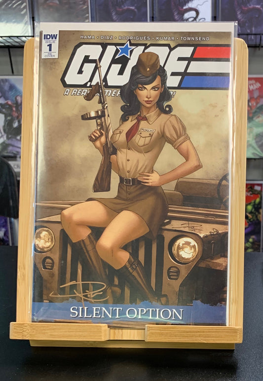 GI JOE REAL AMERICAN HERO SILENT OPTION #1 VARIANT SIGNEND BY SABINE RICH 2018
