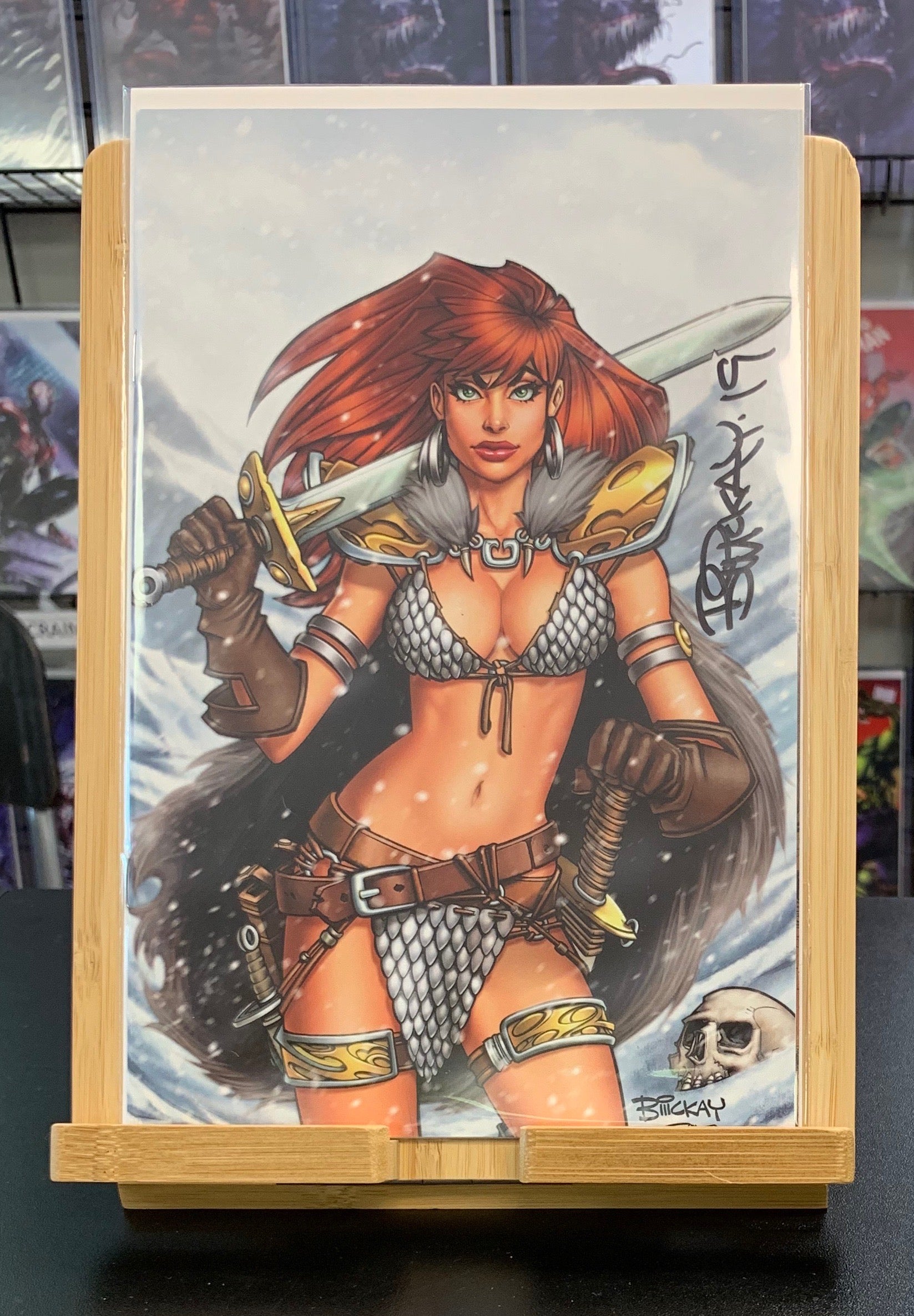 RED SONJA #1 VARIANT SIGNED BY BILL MCKAY Red Sonja DYNAMITE   