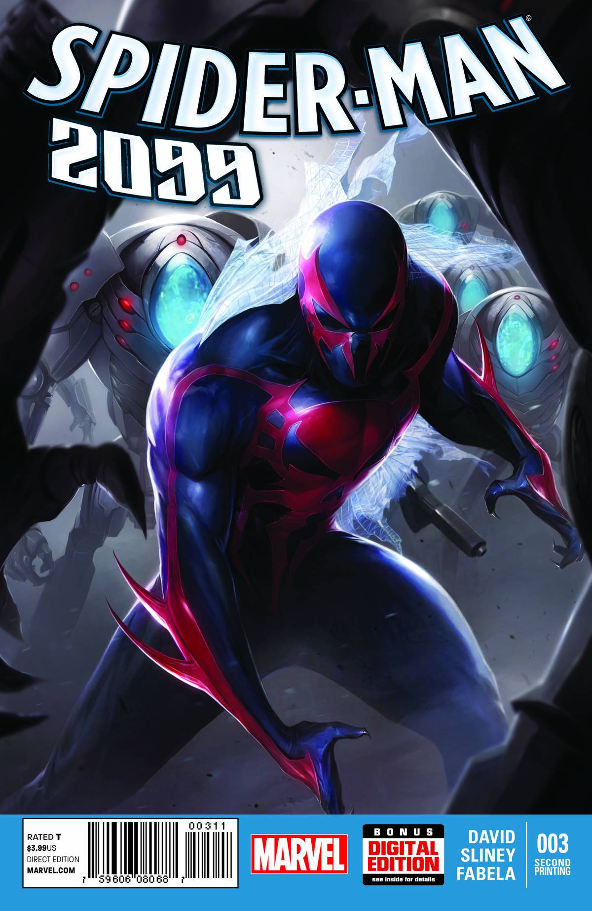 SPIDER-MAN 2099 #3 ANMN MATTINA 2ND PRINT VARIANT 2014 Spider-Man 2099 MARVEL COMICS   