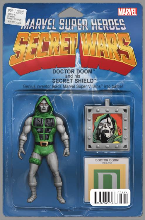 SECRET WARS #8 (OF 9) CHRISTOPHER ACTION FIGURE VARIANT Secret Wars MARVEL COMICS   