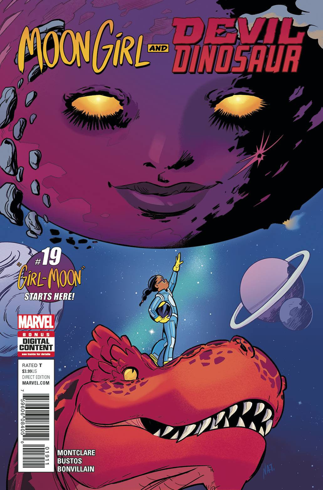 MOON GIRL AND DEVIL DINOSAUR #19 (1ST APPEARANCE GIRL MOON) 2017 Moon Girl and Devil Dinosaur MARVEL COMICS   