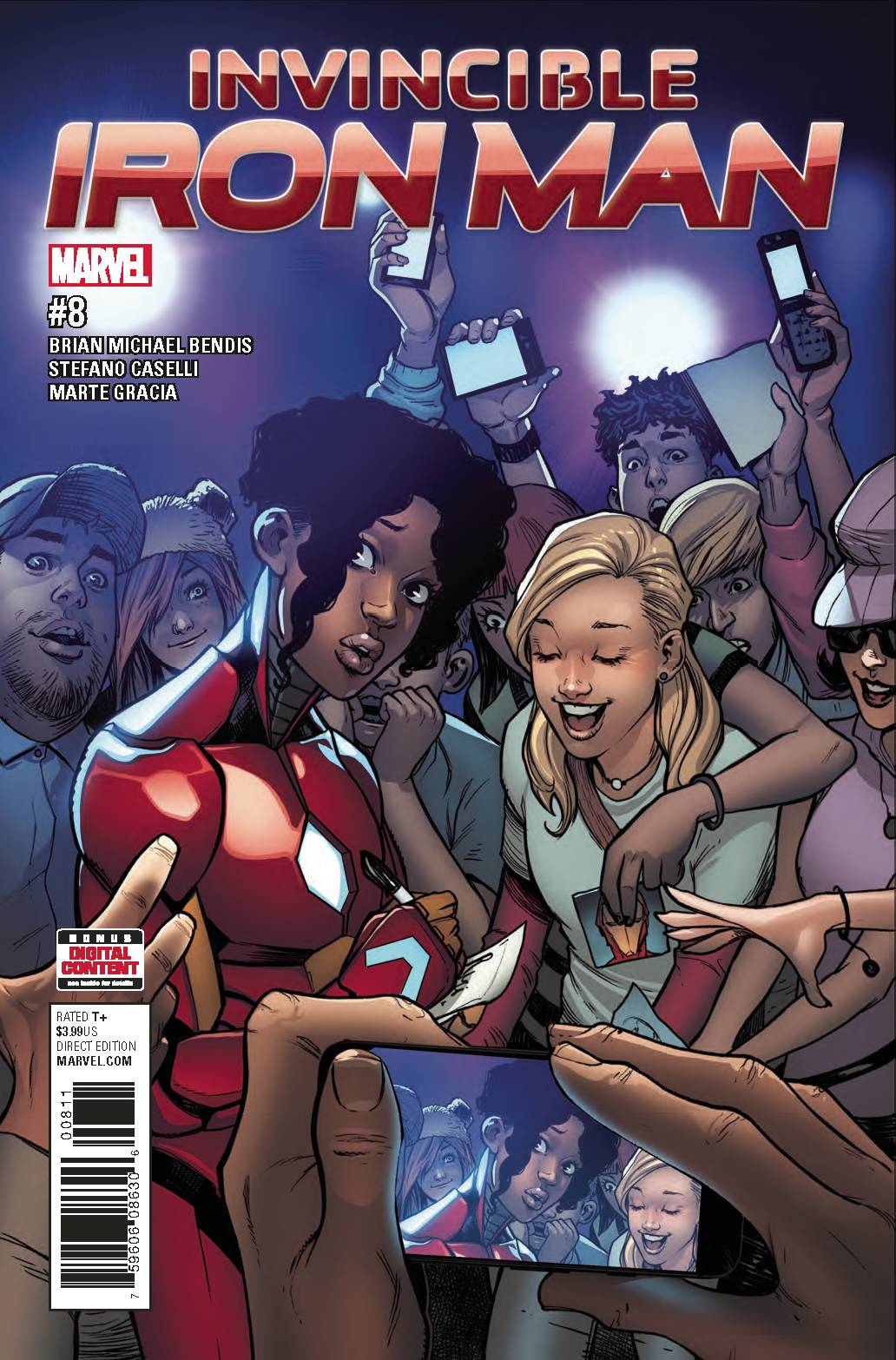 INVINCIBLE IRON MAN #8 (RIRI WILLIAMS) 2017  MARVEL COMICS   