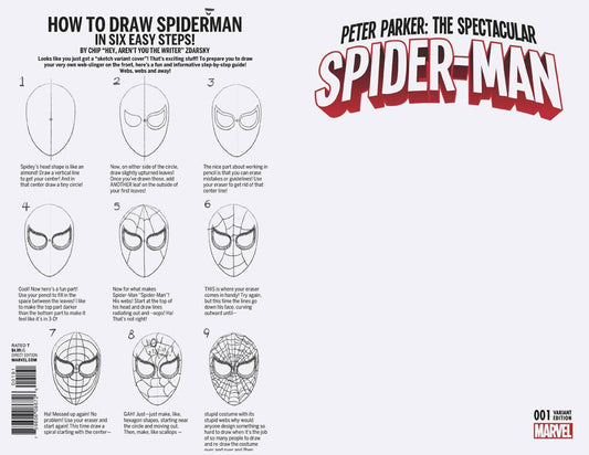 PETER PARKER SPECTACULAR SPIDER-MAN #1 BLANK VARIANT 2017