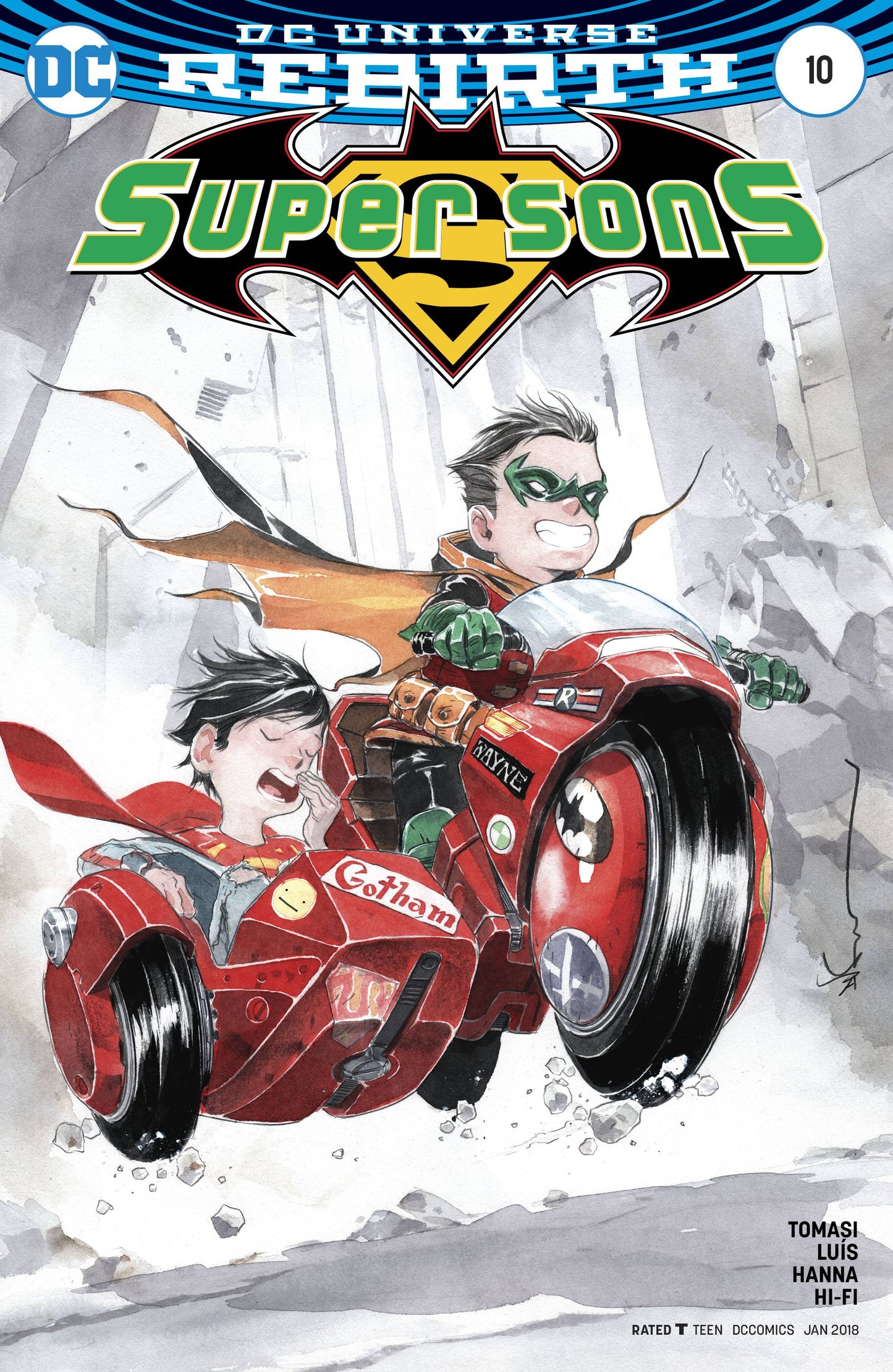 SUPER SONS #10 NGUYEN VARIANT 2017 comic book DC COMICS   