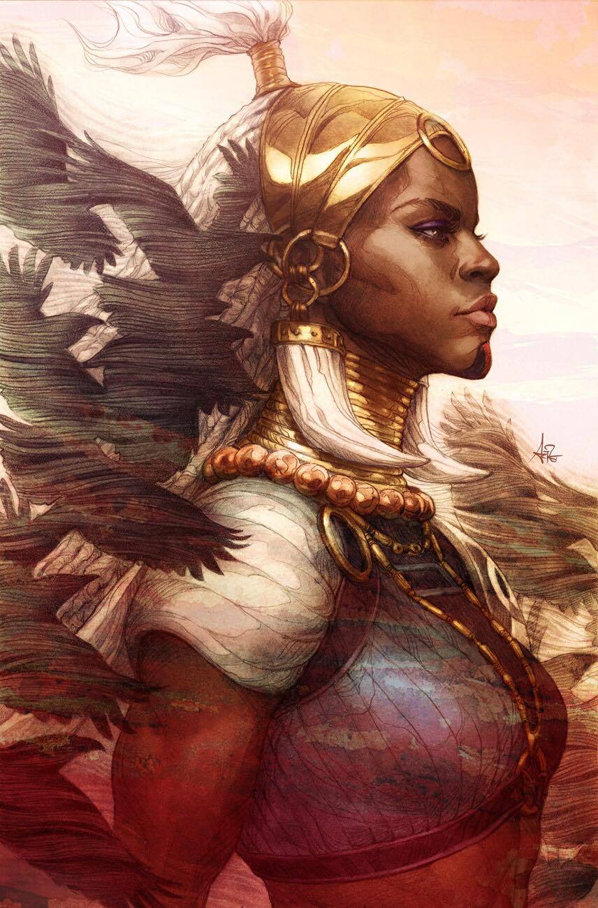 BLACK PANTHER #1 SHURI ARTGERM 1:100 VIRGIN VARIANT 2018 Black Panther MARVEL COMICS