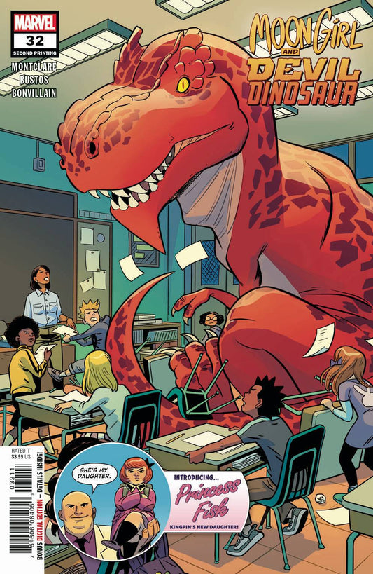 MOON GIRL AND DEVIL DINOSAUR #32 2ND PRINT (1ST APP PRINCESS FISK) 2018 Moon Girl Devil Dinosaur MARVEL   