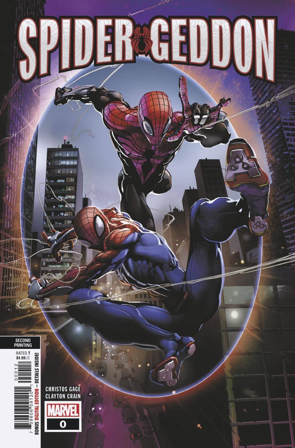 SPIDER-GEDDON #0 2ND PRINT CLAYTON CRAIN VARIANT 2018 Spider-Verse MARVEL COMICS   