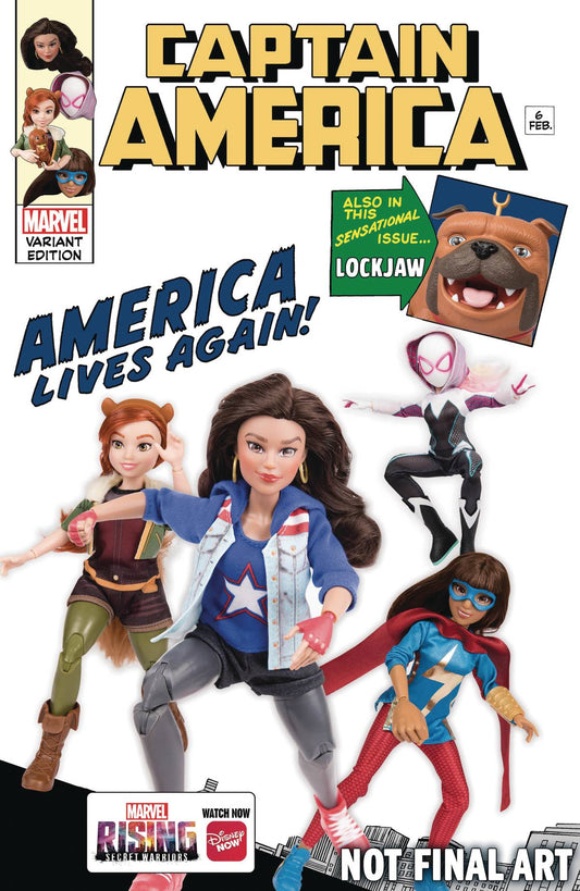 CAPTAIN AMERICA #6 MARVEL RISING ACTION DOLL HOMAGE VARIANT 2018 Captain America MARVEL COMICS