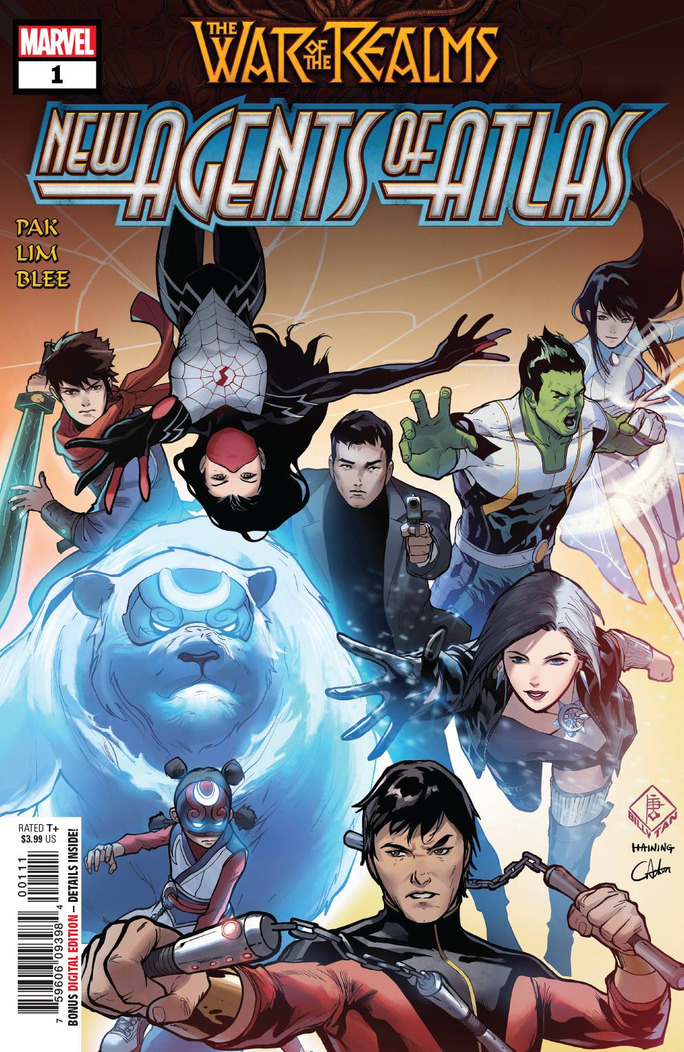 WAR OF REALMS NEW AGENTS OF ATLAS #1 (OF 4) 2019 (1ST APP WAVE, AERO) War of the Realms MARVEL COMICS   