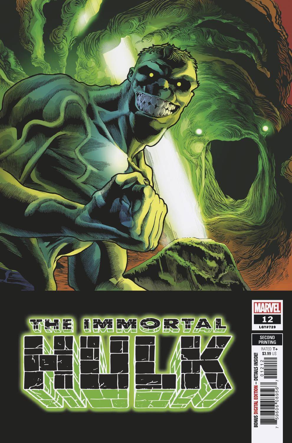 IMMORTAL HULK #12 2ND PRINT VARIANT 2019 Immortal Hulk MARVEL COMICS   