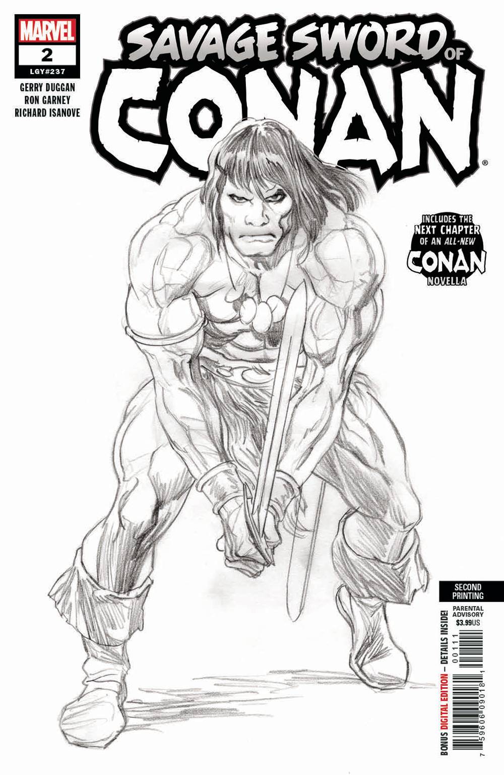 SAVAGE SWORD OF CONAN #2 2ND PRINT VARIANT 2019 Conan MARVEL COMICS   