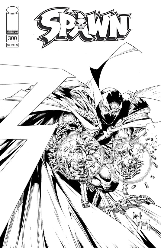 SPAWN #300 CVR F B&W CAPULLO & MCFARLANE VARIANT 2019