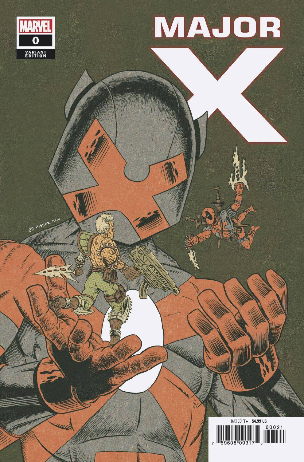 MAJOR X #0 PISKOR VARIANT 2019 Major X MARVEL COMICS   