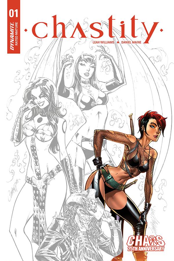 CHASTITY #1 J SCOTT CAMPBELL CARVE-OUT 1:10 VARIANT 2019 comic book DYNAMITE