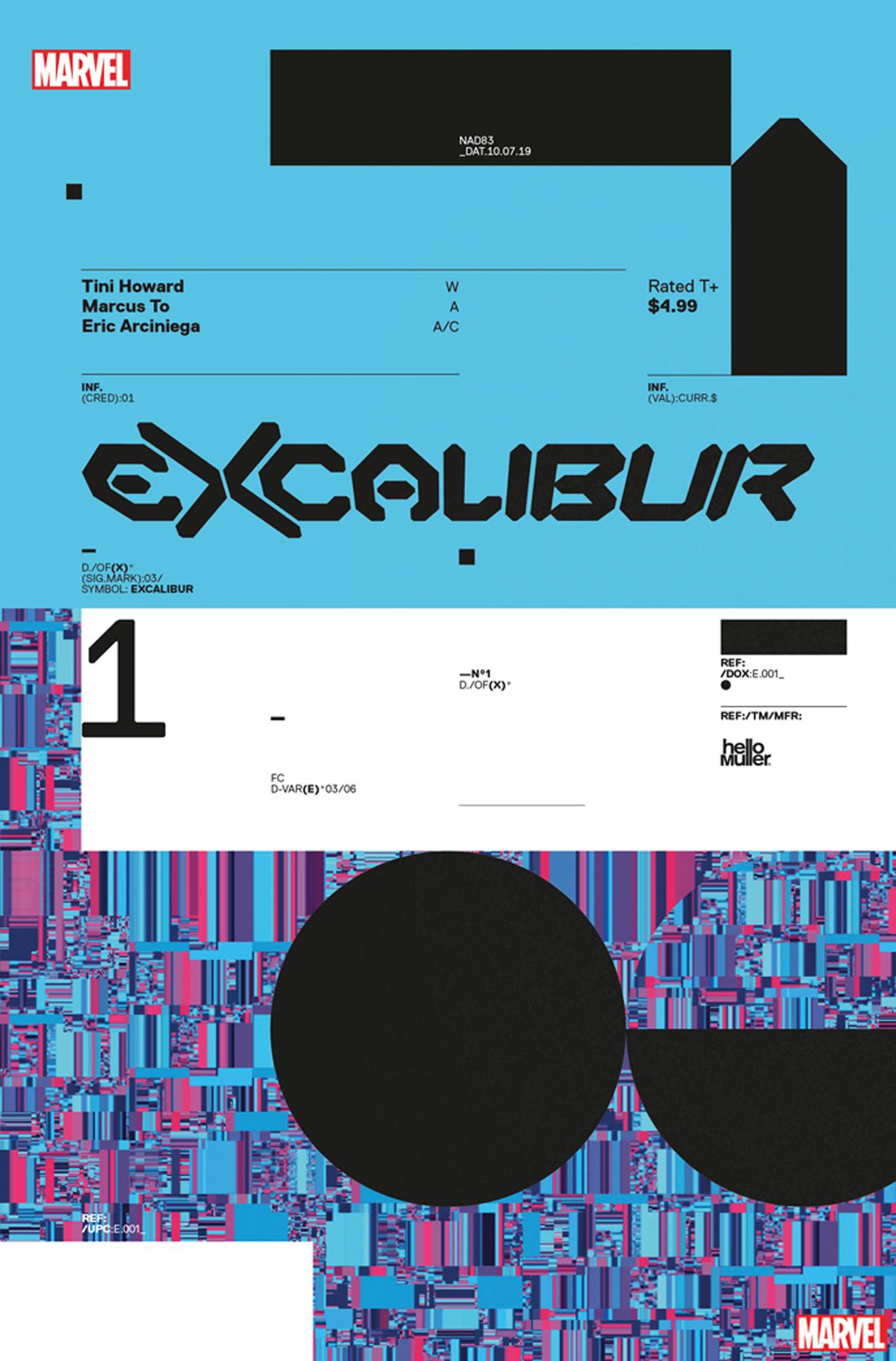 EXCALIBUR #1 1:10 VARIANT 2019 Excalibur MARVEL COMICS   