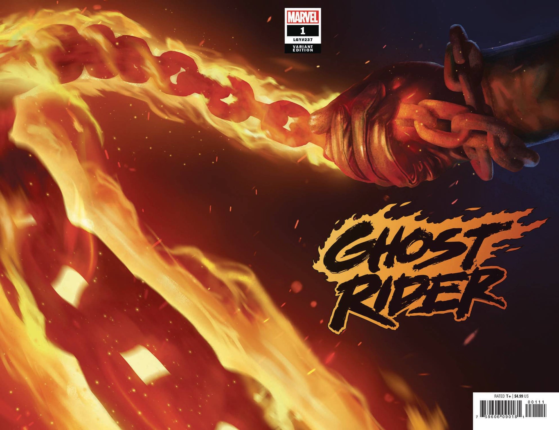 GHOST RIDER #1 RAHZZAH WRAPAROUND TEASER VARIANT 2019 Ghost Rider MARVEL COMICS   