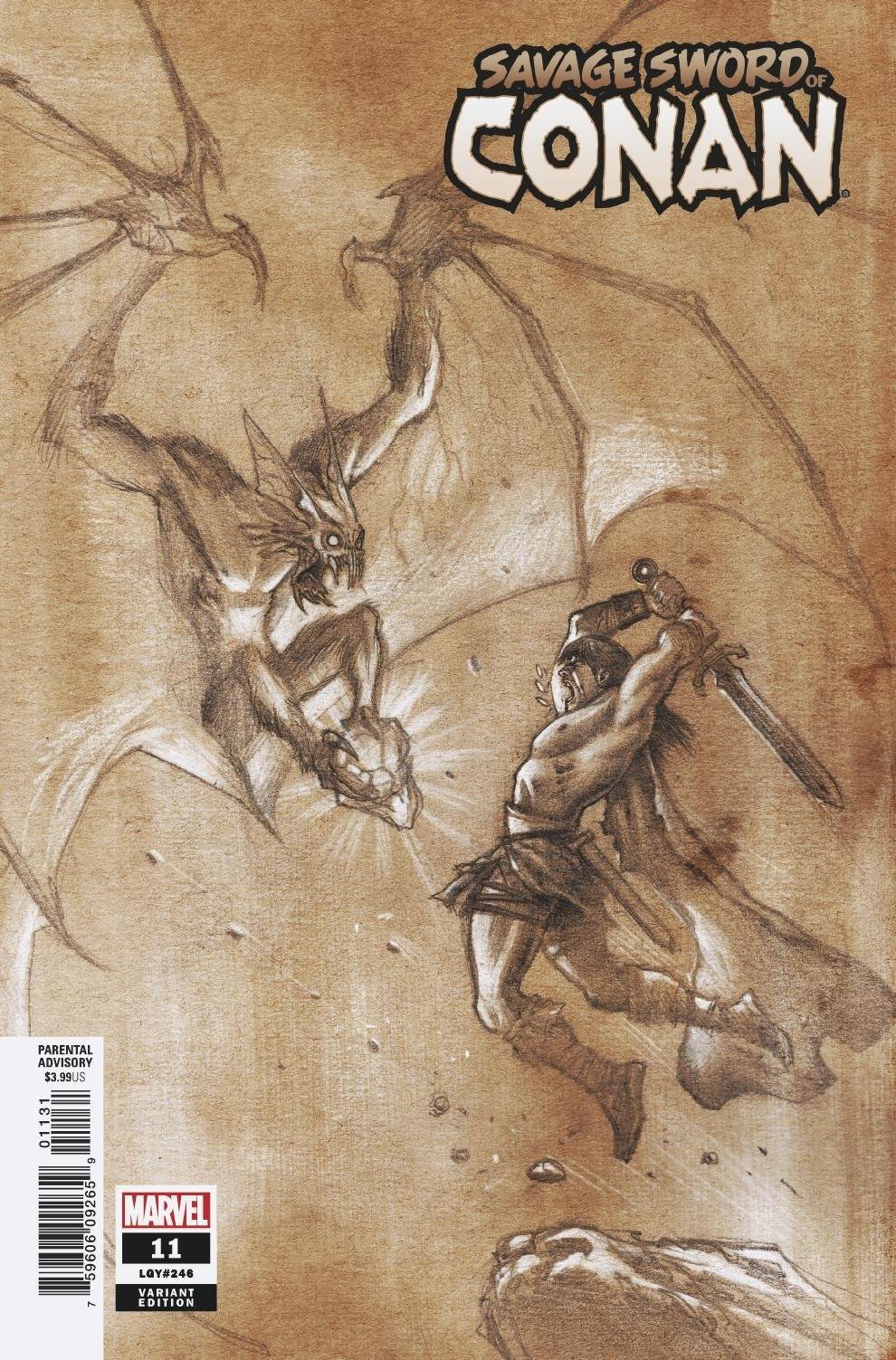 SAVAGE SWORD OF CONAN #11 FERREYRA 1:50 SKETCH VARIANT 2019 comic book MARVEL COMICS   