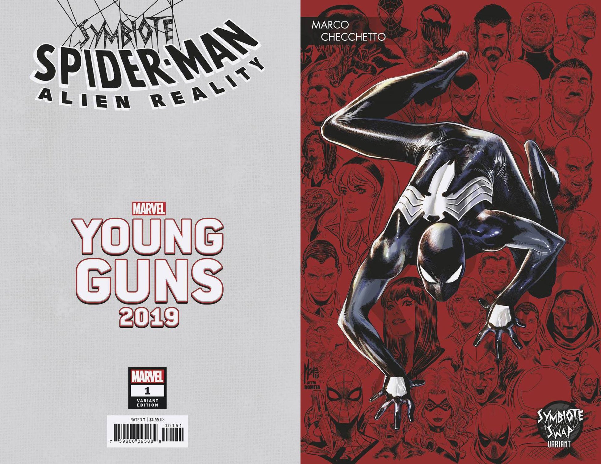 SYMBIOTE SPIDER-MAN ALIEN REALITY #1 (OF 5) CHECCHETTO YOUNG GUNS VARIANT 2019 Spider-Man MARVEL COMICS   