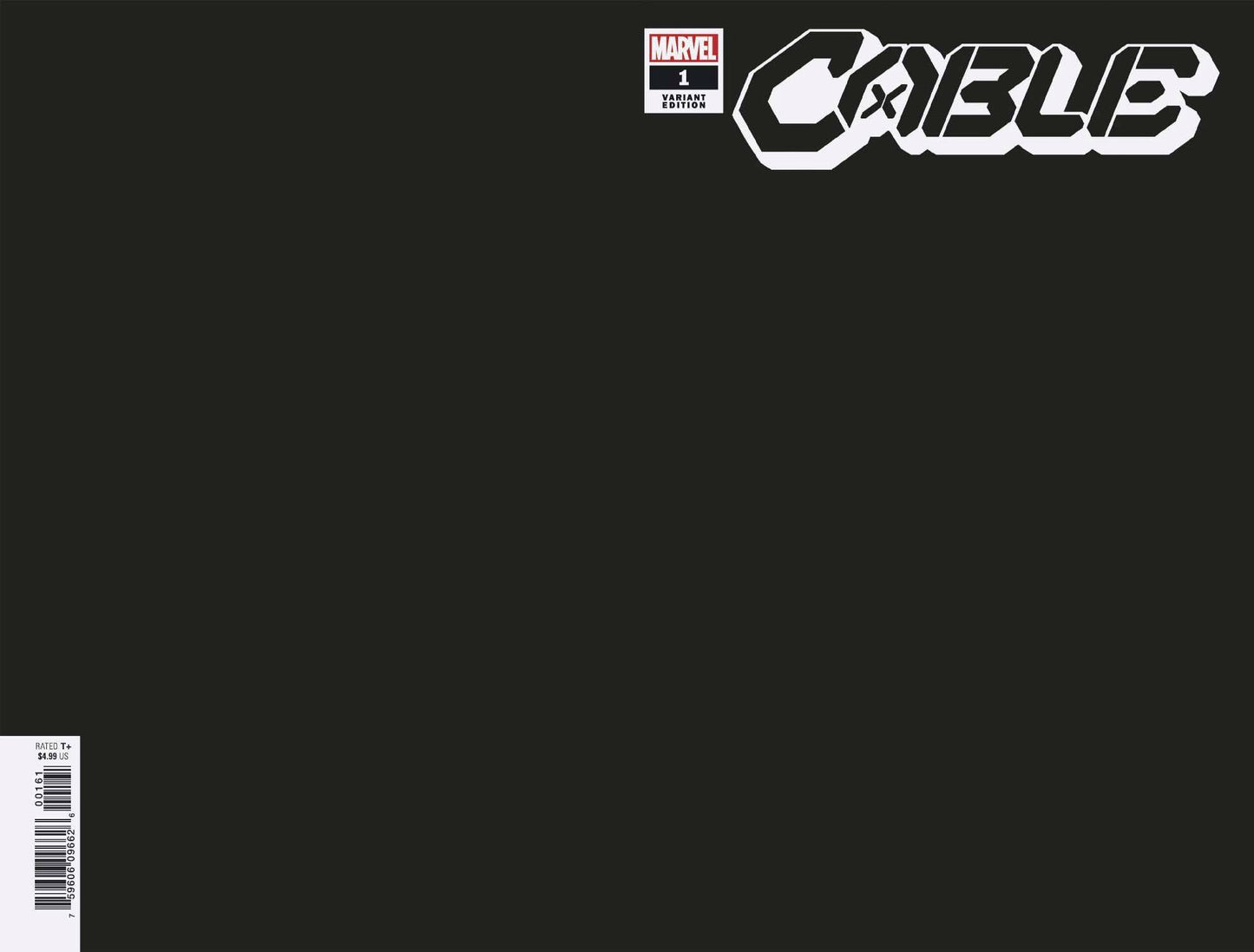 CABLE #1 BLACK BLANK VARIANT 2020