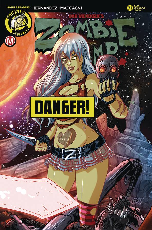 ZOMBIE TRAMP ONGOING #71 CVR D RUDETOONS REYNOLDS RISQUE 2020 comic book ACTION LAB - DANGER ZONE   