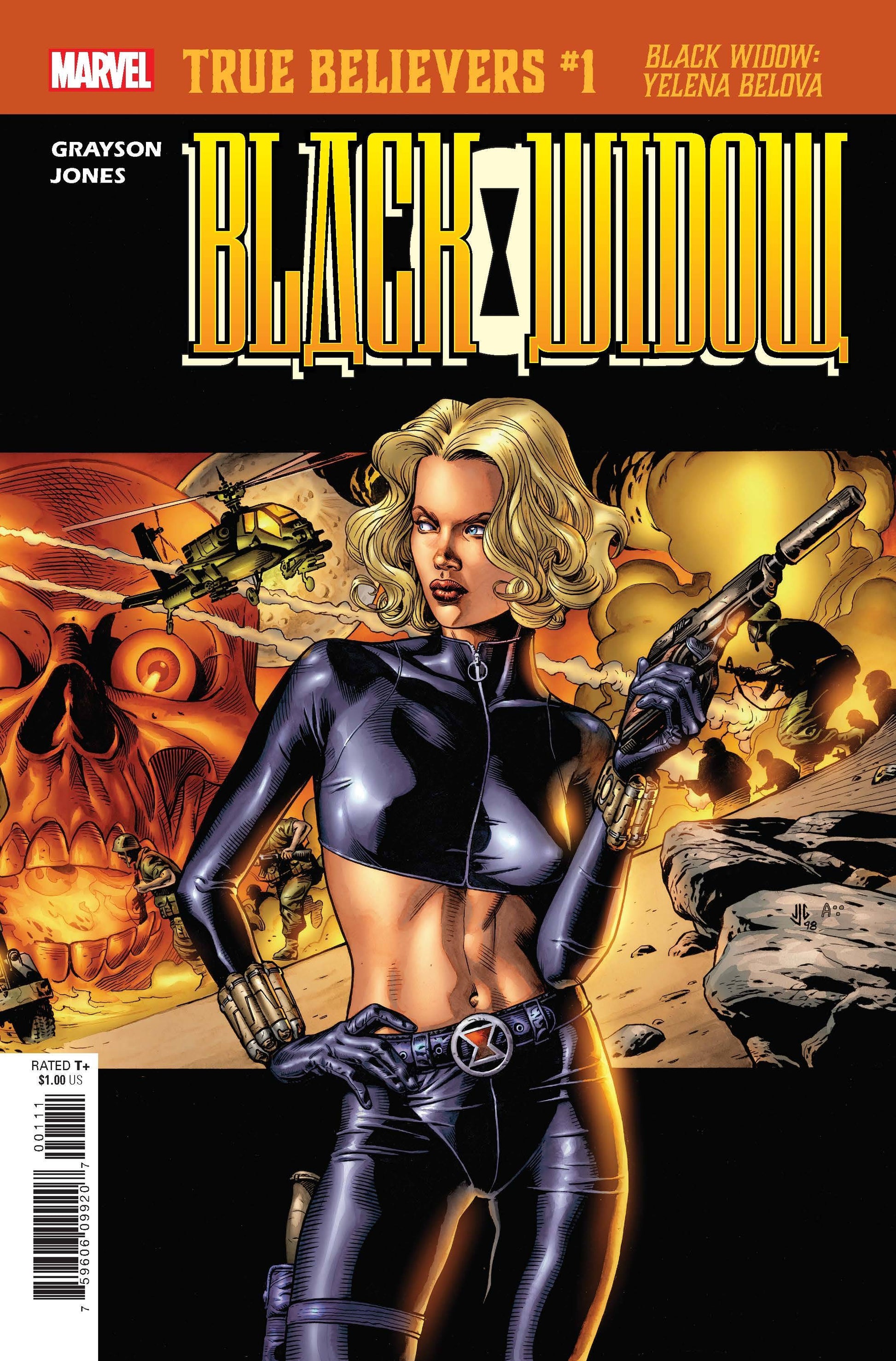 TRUE BELIEVERS BLACK WIDOW YELENA BELOVA #1 (REPRINT BLACK WIDOW #1 1999)  MARVEL COMICS   