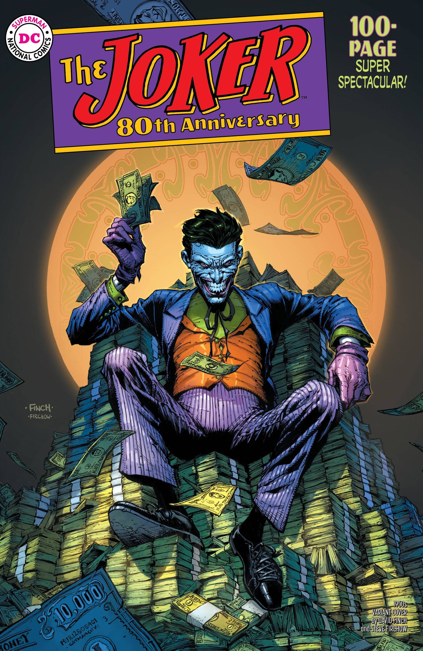 JOKER 80TH ANNIV 100 PAGE SUPER SPECTACULAR #1 1950S DAVID FINCH VARIANT 2020