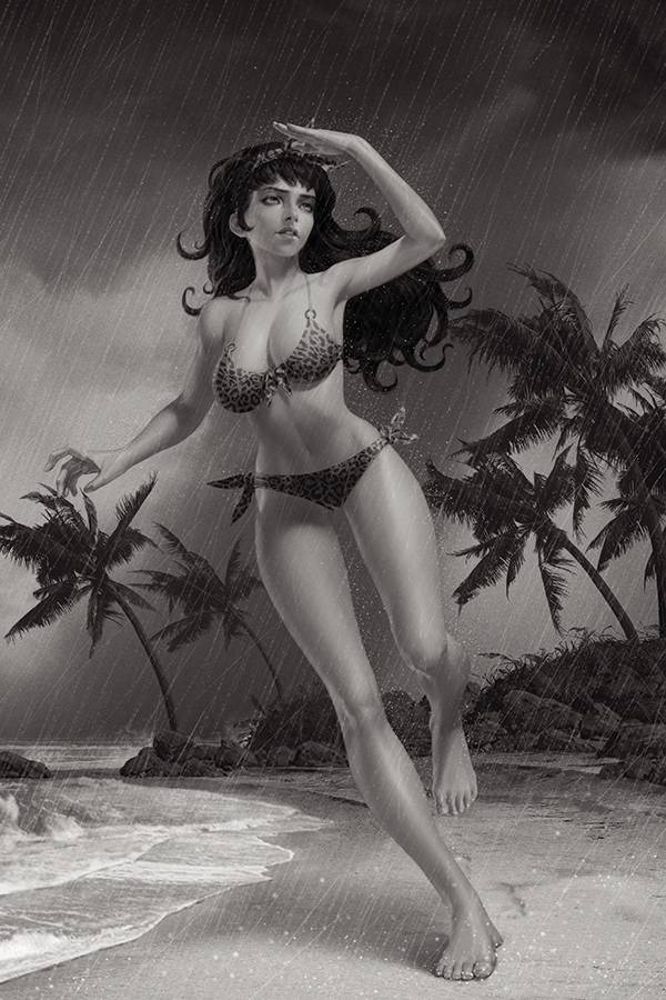 BETTIE PAGE #2 1:15 YOON B&W VIRGIN VARIANT 2020 comic book DYNAMITE   