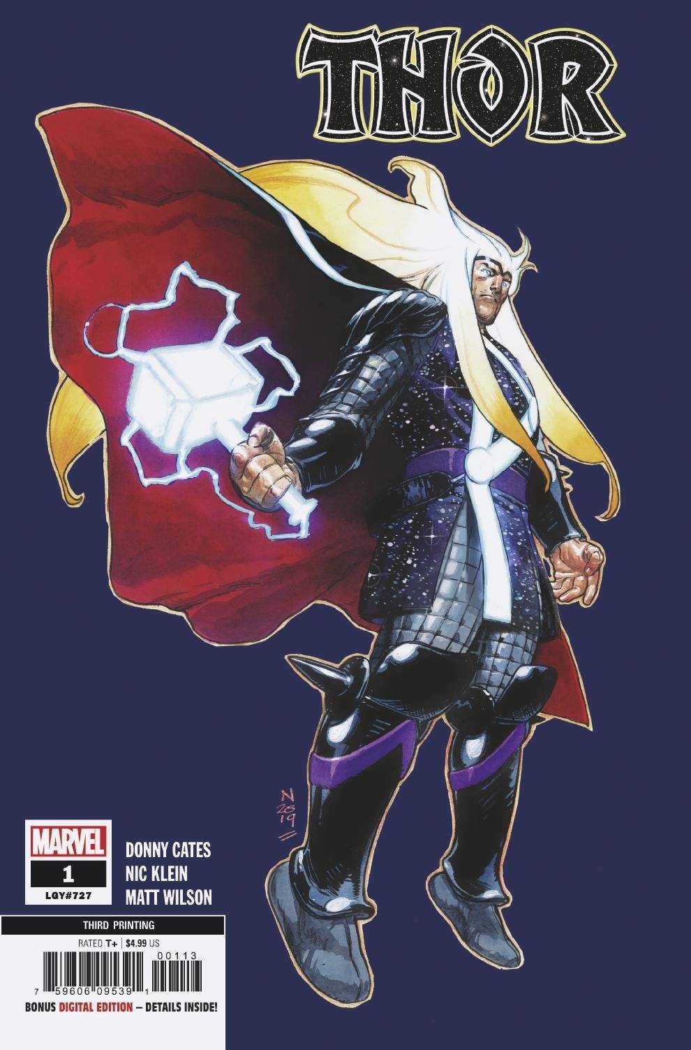 THOR #1 3RD PRINT VARIANT 2020 COMIC BOOK MARVEL COMICS   