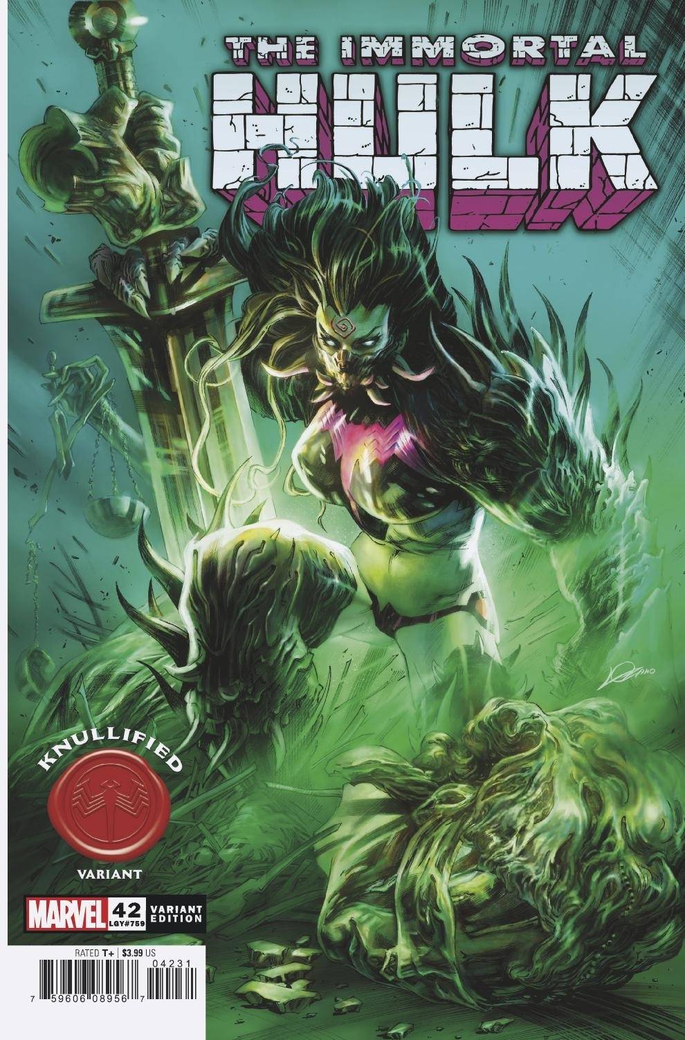 IMMORTAL HULK #42 LOZANO KNULLIFIED VARIANT 2020 Immortal Hulk MARVEL COMICS   