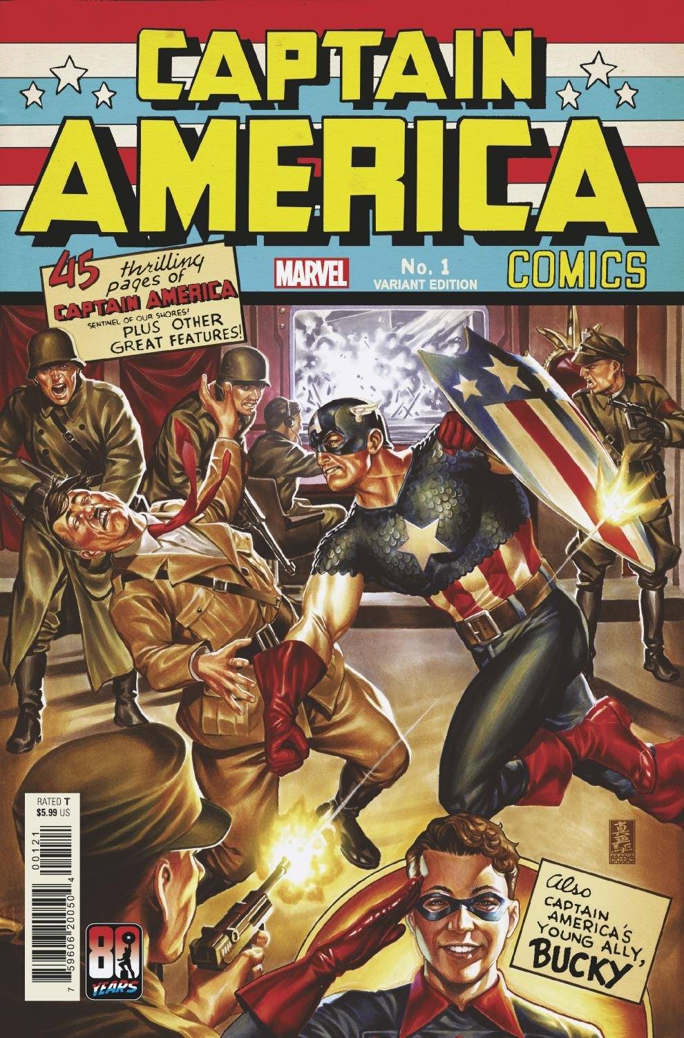 CAPTAIN AMERICA ANNIVERSARY TRIBUTE #1 BROOKS VARIANT 2021 Captain America MARVEL COMICS   