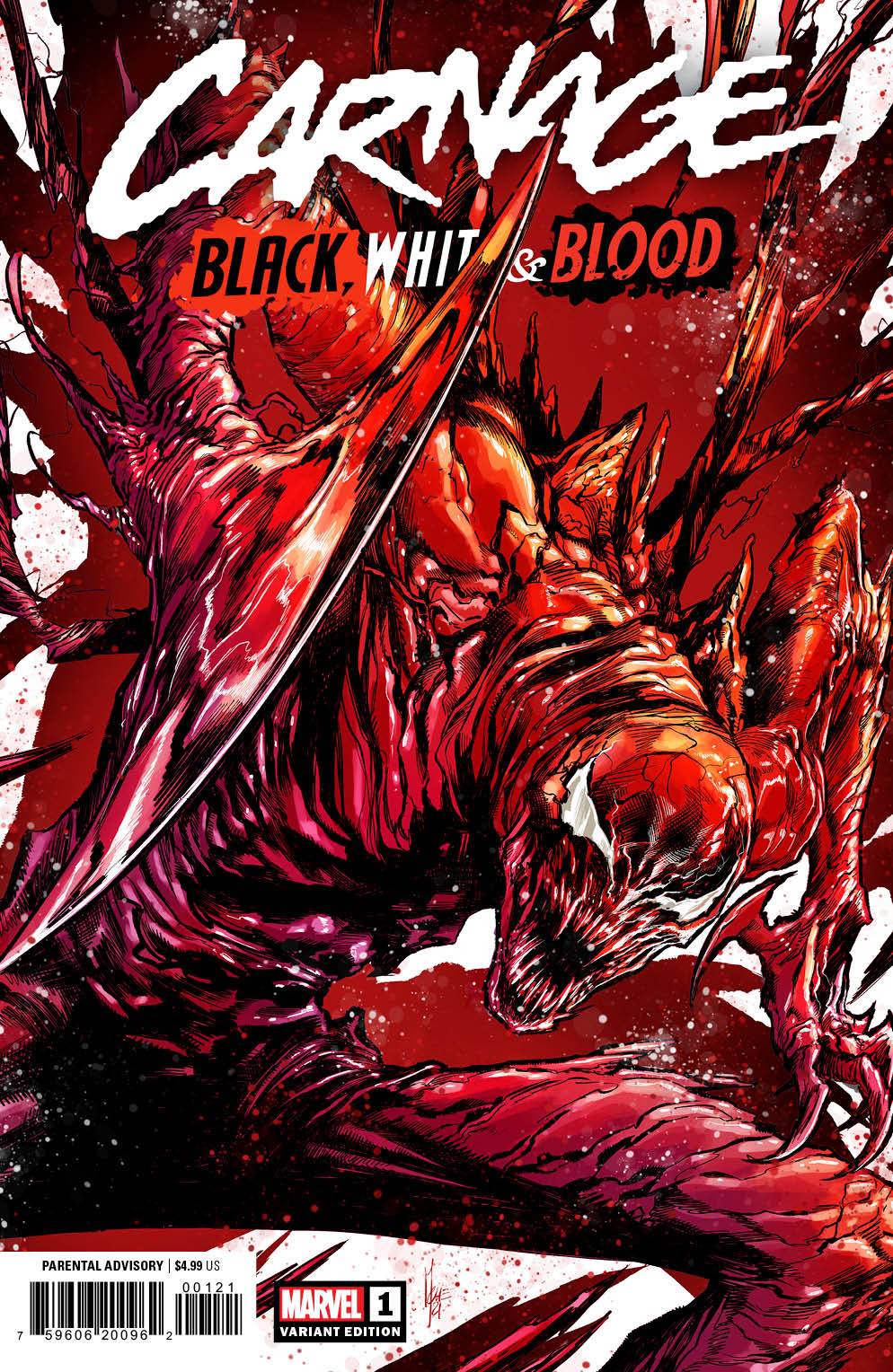 CARNAGE BLACK WHITE AND BLOOD #1 (OF 4) CHECCHETTO 1:50 VARIANT 2021