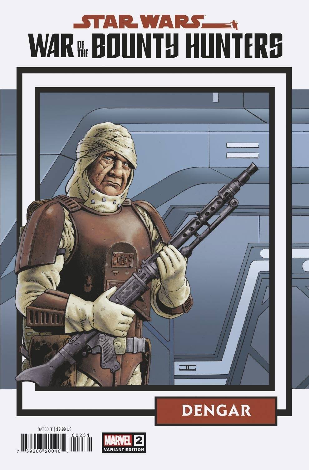 STAR WARS WAR BOUNTY HUNTERS #2 (OF 5) TRADING CARD 1:25 VARIANT 2021 Star Wars Bounty Hunters MARVEL COMICS   