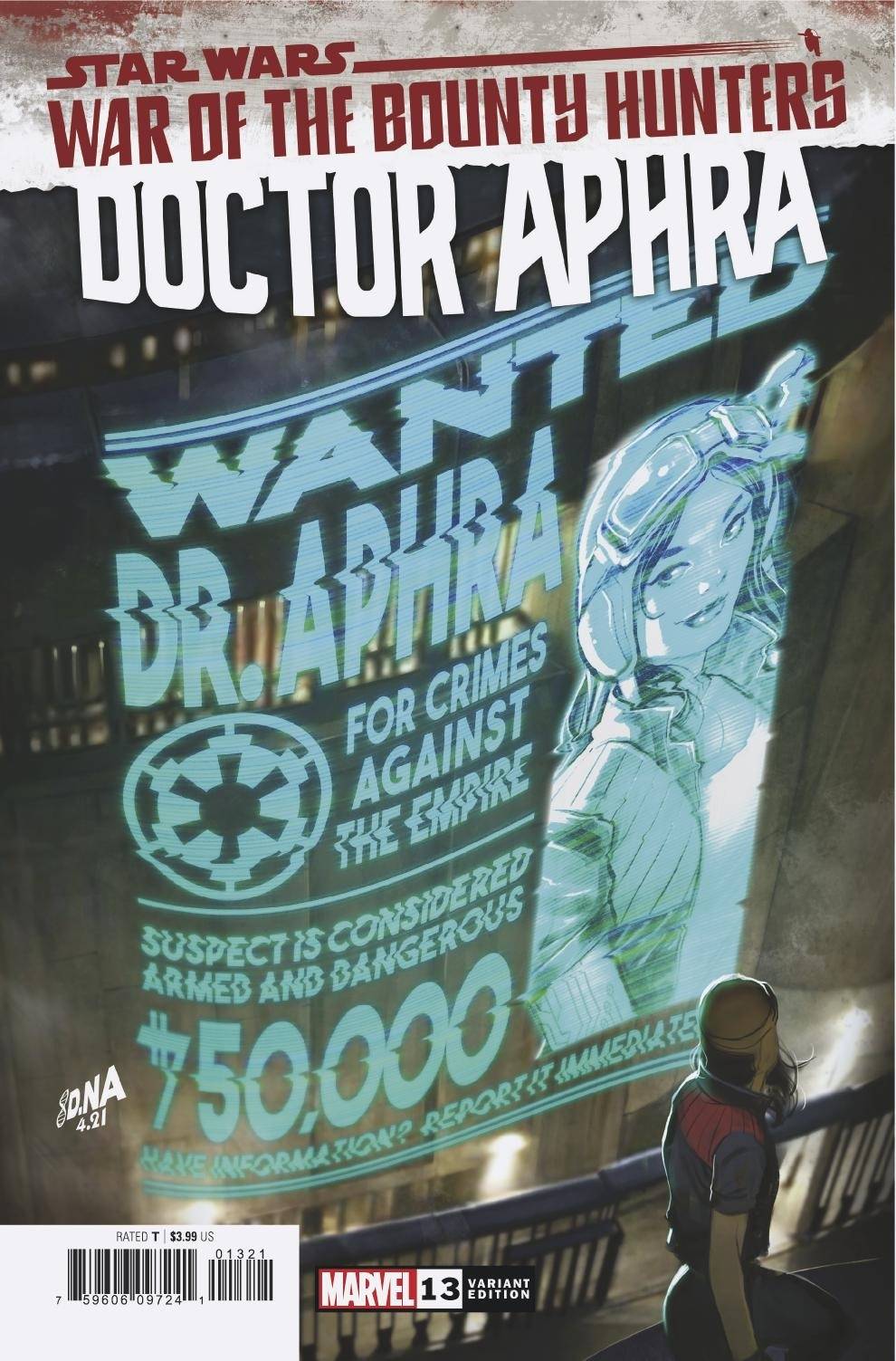 STAR WARS DOCTOR APHRA #13 WANTED POSTER NAKAYAMA VARIANT WOBH 2021 comic book MARVEL COMICS   