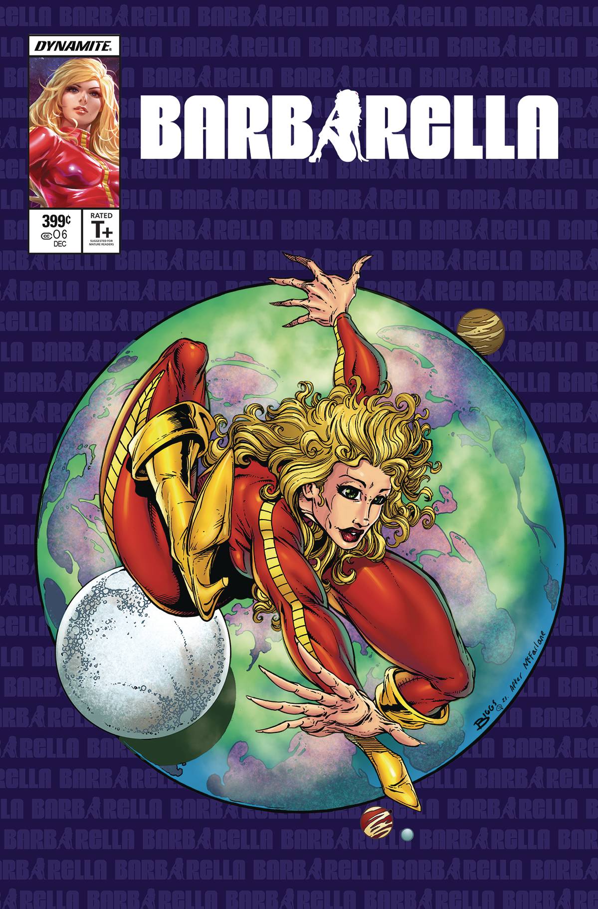 BARBARELLA #6 CVR M FOC MCFARLANE HOMAGE BIGGS ORIGINAL VARIANT 2021 Barbarella DYNAMITE