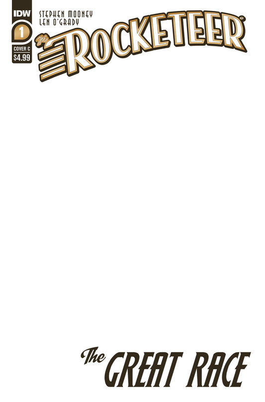 ROCKETEER THE GREAT RACE #1 (OF 4) CVR C SKETCH BLANK VARIANT 2022 Rocketeer IDW PUBLISHING   