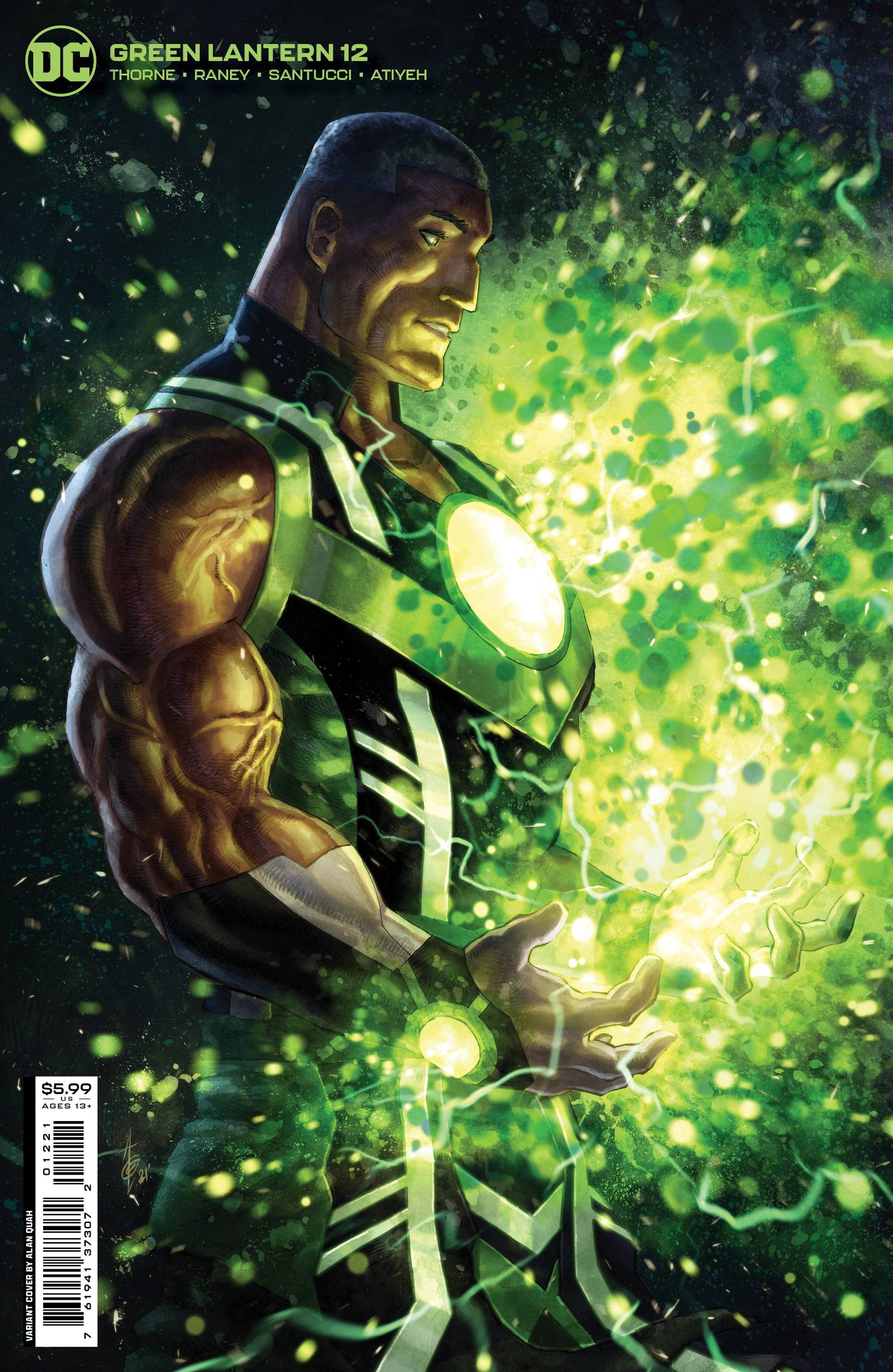 GREEN LANTERN #12 CVR B ALAN QUAH CARD STOCK VARIANT 2022 Green Lantern DC COMICS   