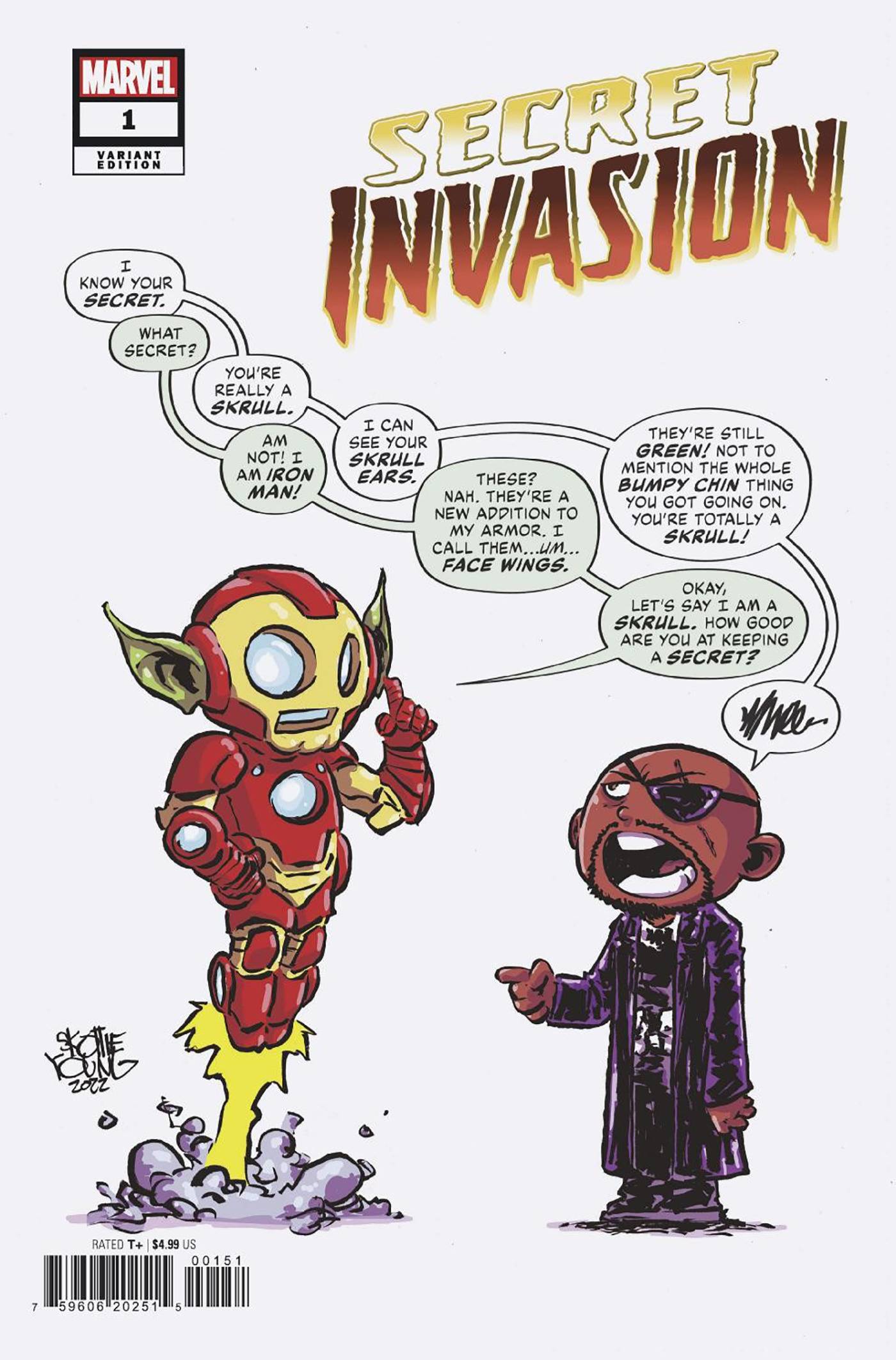 SECRET INVASION #1 SKOTTIE YOUNG VARIANT 2022 Secret Invasion MARVEL PRH   