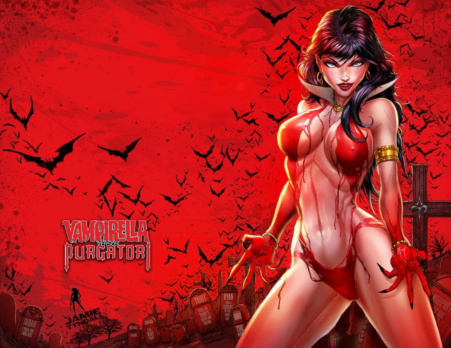 VAMPIRELLA VS. PURGATORI #3 RED VAMPIRELLA JAMIE TYNDALL VARIANT