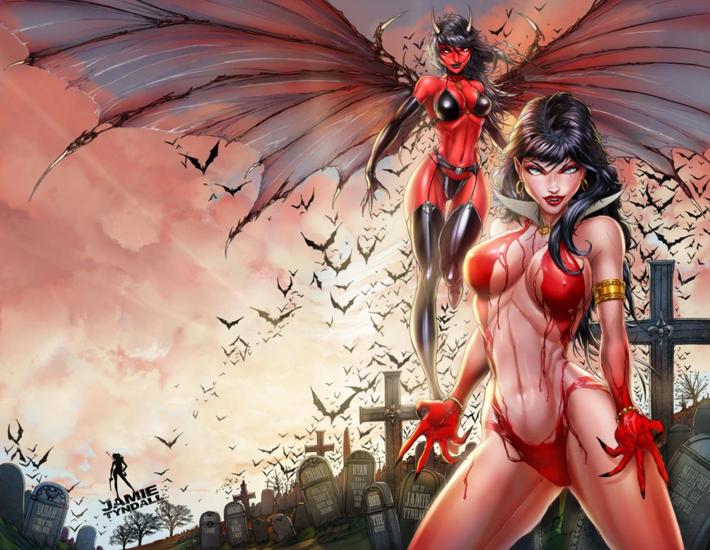 VAMPIRELLA VS. PURGATORI #3 BLOOD VIRGIN JAMIE TYNDALL VARIANT