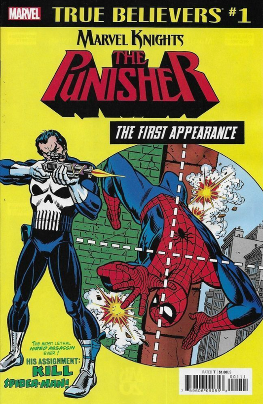 TRUE BELIEVERS PUNISHER FIRST APPEARANCE #1 (REPRINT AMAZING SPIDER-MAN #129) Punisher MARVEL COMICS   