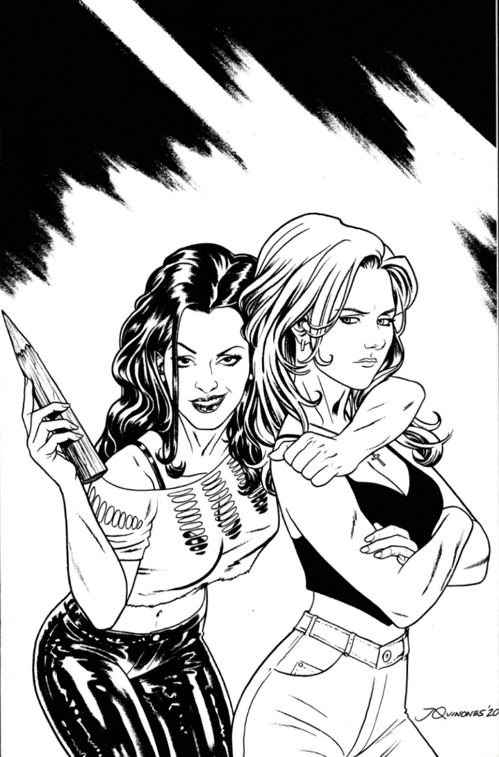 BUFFY THE VAMPIRE SLAYER FAITH #1 QUINONES 1 PER STORE B&W VARIANT 2021 comic book BOOM ENTERTAINMENT   