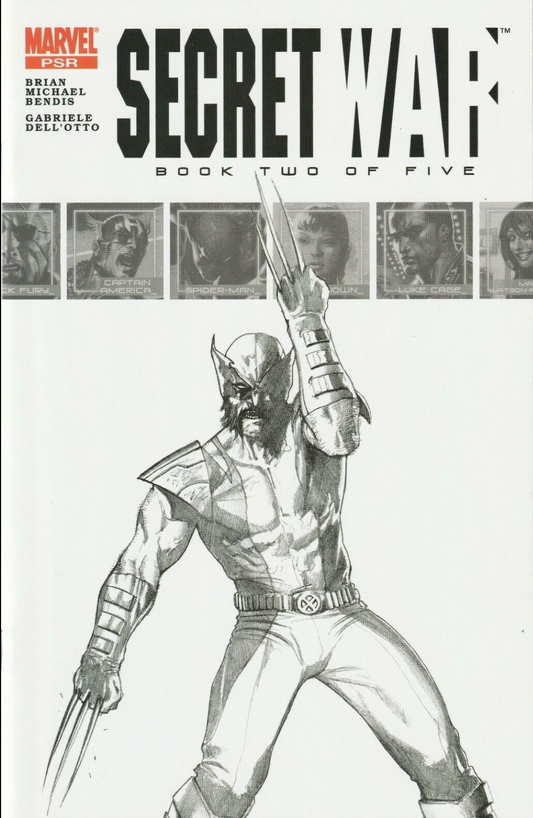 SECRET WAR BOOK TWO 2ND PRINT DELLOTTO SKETCH VARIANT 2004 (1ST APP QUAKE DAISY JOHNSON) comic book MARVEL COMICS   