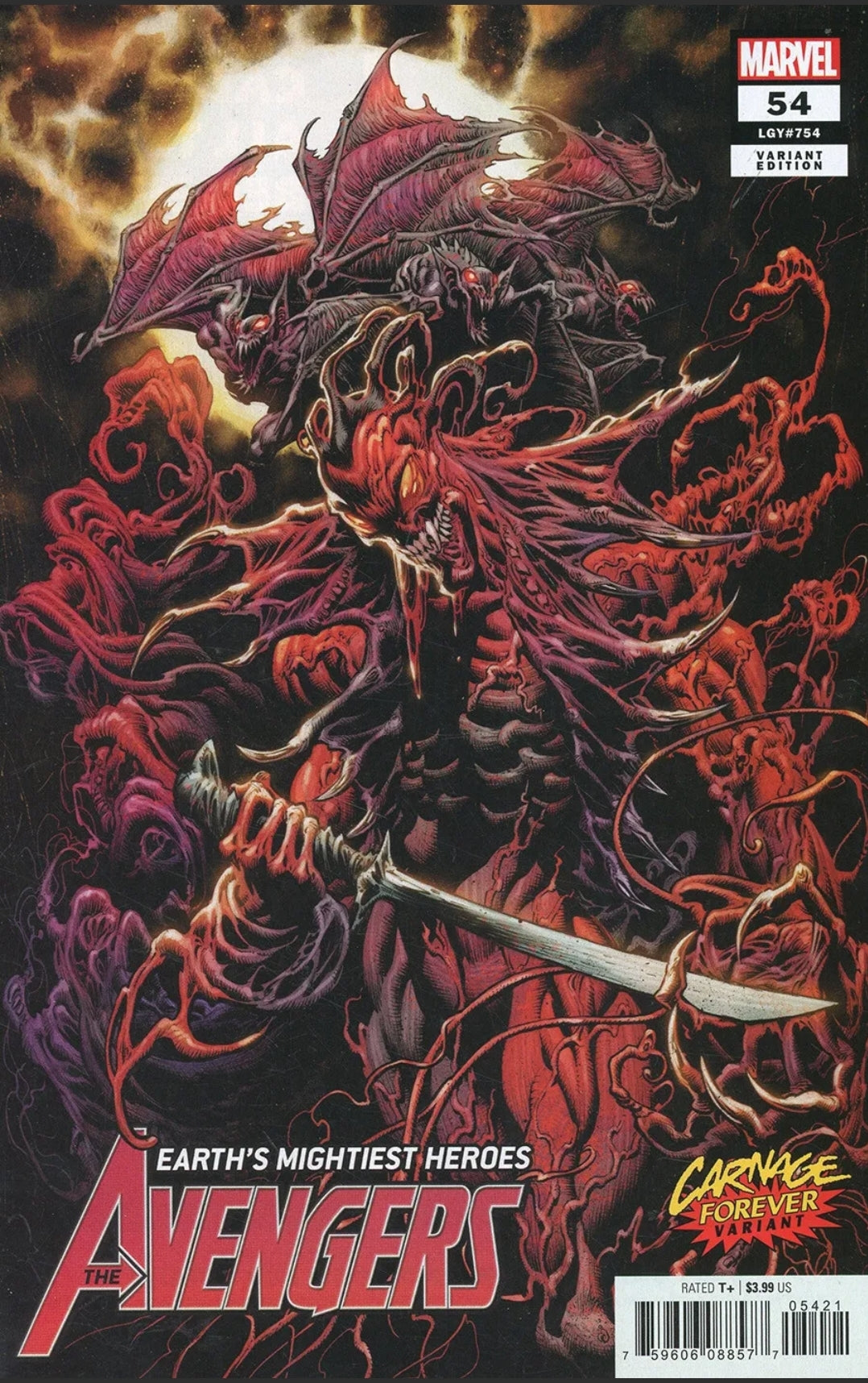 AVENGERS #54 SMALLWOOD CARNAGE FOREVER VARIANT 2022 Avengers MARVEL PRH   