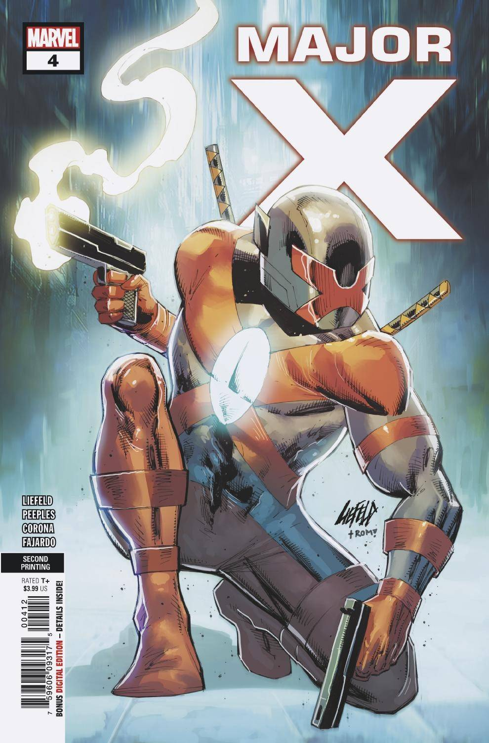 MAJOR X #4 2ND PRINT VARIANT 2019 Major X MARVEL COMICS   