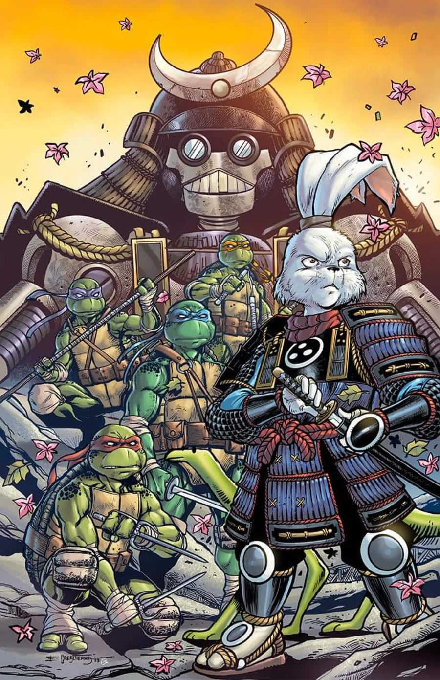 TMNT USAGI YOJIMBO WHEREWHEN #1 EMIL CABALTIERRA VIRGIN UK VARIANT 2023 TMNT IDW PUBLISHING   